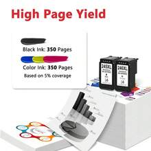 2 Pack 245XL Ink Cartridge Replacement For Cannon 245XL 246XL Combo Pack PG-245XL CL-246XL For Pixma TR4520 TR4527 MG2522 MG2520 MX490 MX492 TS202 TS302 TS3320 MG2920 Printer (Black, Color) - View 9