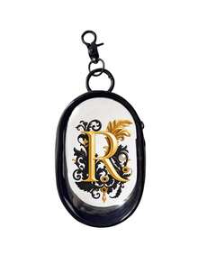 金色花卉字母 A-Z 便携迷你透明拉链收纳袋，小巧多功能收纳袋，耳机充电器收纳盒带钥匙扣，透明旅行配件，精致小巧，适合收纳小物件，数据线收纳袋，手链收纳袋，送给朋友、家人、情侣、女友的生日礼物，独立日礼物，毕业季礼物，教师节礼物 - 彩色 - 查看 18