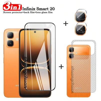 Película de lente, protector de pantalla y película posterior 3 en 1 para Infinix Smart 20, Smart 10, Smart 9, Note 60/60 Pro 5G, Note Edge, Spark Go 1, Spark 40C, Camon 50