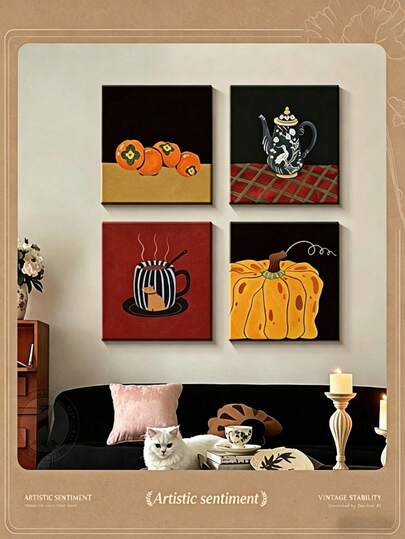 1 pezzo Cornice fotografica quadrata in legno di dimensioni A4 con design creativo a fumetti, ideale per decorazione a parete, soggiorno, ufficio, regalo perfetto per la Festa della Mamma, primavera, Pasqua