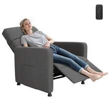 Devoko Single Armchair, Armchair With Reclining Function, Single Armchair With Adjustable Footrest And Backrest, Suitable For Living Room/Home Office, With Side Pockets - 查看 2