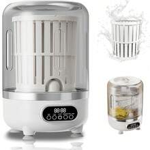 Mesin Cuci Mini Portabel 3L dengan Keranjang Pengering, Otomatis Penuh, Pembersihan Mendalam dan Pengeringan Putar yang Kuat, Ideal untuk Pakaian Dalam, Kaos Kaki, Pakaian Bayi, Perjalanan, Asrama, RV, dan Acara Lainnya - MultiWarna - View 3