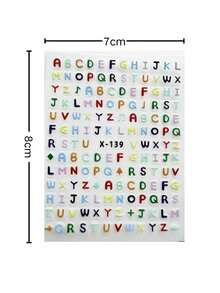 1pc Dopamine Colorful Letter Face Sticker, Transparent 3D Letter Star Sticker, European And American Style Party Makeup Essential For Birthday, Music Festival, Photoshoot, Party, Easy To Apply, Versatile, Create Unique Y2K, Glitter, Carnival Looks!,Concert Look,Face Gems - Multicolor - View 4