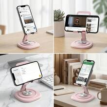 Alloy Rotatable 360° Rotatable Foldable Desktop Phone Stand Metal Base, Compatible With All Phones, Portable Travel Stand, Phone Accessories, Mother's Day Gift, Mom Birthday Gift - Multicolor - View 8