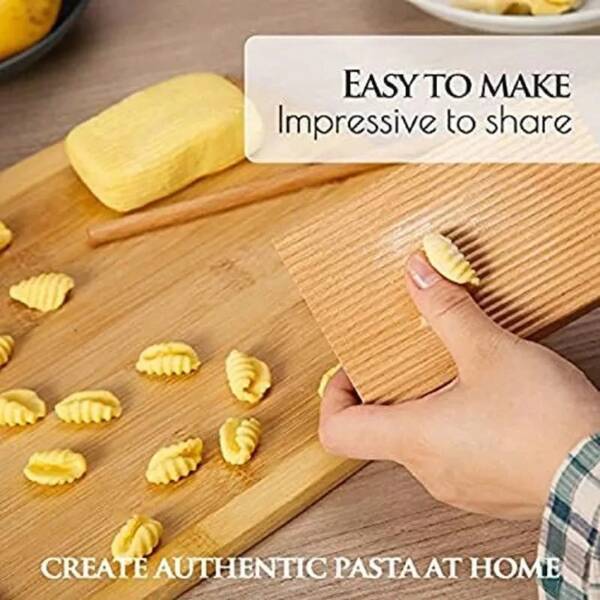 Pasta Board  Roller Noodles Wooden Butter Table And Popsicles Easily Make Homemade Pasta And Non-Stick Butte