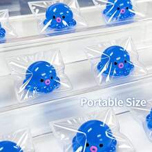 1个手工章鱼挤压玩具，超柔软慢回弹感官减压玩具，具有有趣的挤压纹理，适合办公室、教室、家庭和日常放松，可爱的桌面装饰，适合亲子游戏，儿童、青少年和成人均可使用，是圣诞节、情人节、感恩节、复活节、新年、生日和派对的理想礼物，也是圣诞袜填充物的绝佳选择。 - 彩色 - 查看 11
