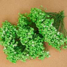 25/50/100/300pcs Mini Artificial Gypsophila Flowers - For Resin Mold Art And Handicrafts, Ivory White Flower Bundles For Hair Accessories, Wedding Wreaths, Table Flowers, Home Decor, Etc. - For Resin Mold Art And Handicrafts, Ivory White Flower Bundles For Hair Accessories, Wedding Wreaths, Table Flowers And Home Decor - Green - View 4