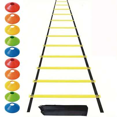 Multi-Functional Agility Ladder Marker Disc Set, Agility & Coordination Training, Sports Field Marking Obstacle Equipment