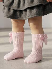 5 đôi tất lưới cao đến đầu gối cho bé gái, tất thoáng khí không gây đổ mồ hôi, dài đến bắp chân. - Nhiều màu - Xem 6