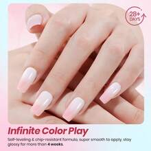 8 Colors Neutral Nude Glitter Gel Polish Set, Beetles Soft Manifest Soak Off UV LED Nail Gel, Pink Green Tone Long Lasting Nail Art, Home Salon Spring Manicure Gifts For Women - 8 Colors Neutral Nude - 查看 4
