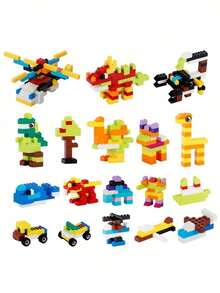 500/1000 Pcs Creative Building Block Set - Classic City Building Blocks Toy - Educational Puzzle DIY Assembly Toy, Easter/Christmas/Halloween Gift - Multicolor - View 7