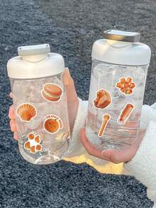 60 piezas Pegatinas estéticas naranja, que contienen elementos de mariposa/macaron/suculenta/teléfono retro, pegatinas decorativas de PVC resistentes al agua adecuadas para funda de teléfono, botella de agua, portátil, cuaderno, equipaje, scrapbook, diario, suministros de oficina, decoración de habitación, pegatinas lindas - Naranja - Ver 7