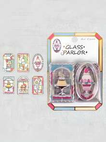 18pcs Transparent Colored Acrylic Painting Glass Decorations, DIY Wall Stickers, Suitable For Girls' Diaries, Handmade Albums And Home Glass Art Decor - Multicolor - View 11