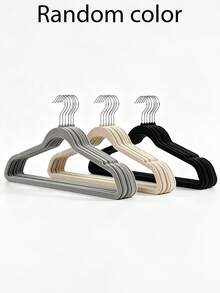 1/5/10/20个装 CHAWU 植绒涂层衣架 - 超强防滑高密度植绒（摩擦力提升300%），经8项耐久性测试，承重力强 / 360°旋转挂钩 / 符合人体工程学的黄金比例 - 彩色 - 查看 14