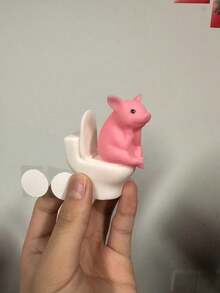 1件可爱小猪造型浴室装饰品，趣味小猪浴室摆件，适用于浴室、家居、卧室、浴室装饰，可作为礼物送给她、他、家人、派对，或作为小惊喜。 - 多種款式 - 查看 10