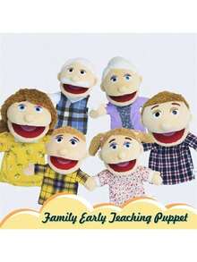 Plush Hand Puppets Dolls Toys For Family Theater Performance, Movable Mouth - Multicolor - View 4