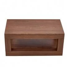 Modern 2-Tier Bathroom Vanity, Rectangular Mid-Table With Open Shelf. The Double Layer Is Superior To MDF. Stable And Wide-Angle, Easy To Assemble. - Brown - View 8