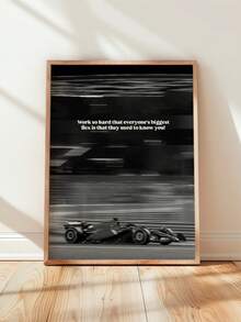 1pc Frameless Racing Car Poster, Fashionable Racing Car Wall Art Decor Suitable For Bedroom, Dorm, Living Room, Back To School Gift, Poster - Racing - View 2
