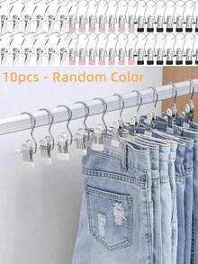 5/10/20Pcs Heavy-Duty Stainless Steel Clothes Clips, Multi-Purpose Laundry Drying Pins & Hanging Hooks, Portable Rustproof Clothespins For Wardrobe Storage, Home Organization & Daily Use - Xem 10