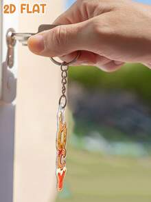 Llavero acrílico personalizado, llavero con inicial personalizada, colgante de llavero plano transparente 2D, regalo del Día de la Madre para mamá, hija, hijo, accesorio con inicial - Como se muestra - Ver 7