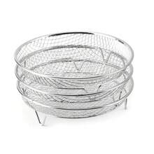 Aksesori Penggorengan Udara Stainless Steel - Dapat Ditumpuk, Cocok untuk Oven dan Penggorengan Udara, Aman untuk Mesin Pencuci Piring, Pilihan Sempurna untuk Memanggang Makanan Sehat Saat Liburan - View 5