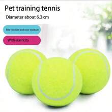 4 quả bóng tennis tương tác cho chó, được làm từ chất liệu cao su đàn hồi cao. - màu xanh lá - Xem 1