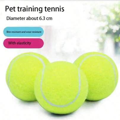 4pcs Interactive Dog Tennis Balls, Made Of High Elastic Rubber Material