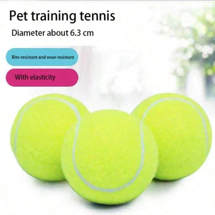 4 quả bóng tennis tương tác cho chó, được làm từ chất liệu cao su đàn hồi cao. - màu xanh lá - Xem 1