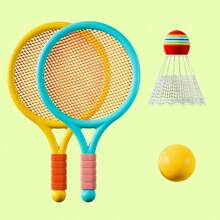 Badminton Racket Set, Interactive Outdoor Sports Tennis Racket Toys Stress Relief, Suitable As Christmas, Birthday Gift - Multicolor - View 7