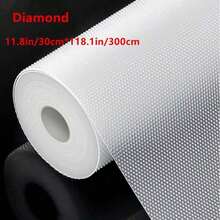 1 Roll Shelf Liner, Suitable For Cabinets, Drawers And Refrigerators, Easy To Clean, Waterproof, Oil-Proof, Moisture-Proof, Dust-Proof, Can Be Used As Kitchen Countertop Mat, Furniture Cabinet Drawer Organizer Mat, Home Decor Mat, Party And Christmas Storage Mat - 1卷鑽石/30*100 - 查看 10