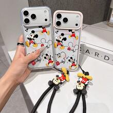 This Disney Mickey Mouse Lanyard Phone Case Is Fully Covered In TPU Material, Features Strong Magnetic Closure, Is Shockproof And Lightweight, And Is Compatible With IPhone17/16/11/13/15/15 Plus/15 Pro/15 Pro Max/12/14 Pro Max/11 Pro Max/12 Pro/12 Pro Max/13. This Phone Case Is A Popular Birthday Gift Or Business Gift Choice; It Is Durable, Stain- And Fingerprint Resistant, And Suitable For Both Men And Women. The Set Also Includes A Mickey Mouse Phone Case And A Mickey Mouse Plush Bracelet, Making It A Perfect Gift For Friends And Family. This Stylish Phone Case Is Fun, Lightweight, And Durable. IPhone17 Pro Max Phone Case, Minnie Mouse Phone Case. - 藍色 - 查看 3