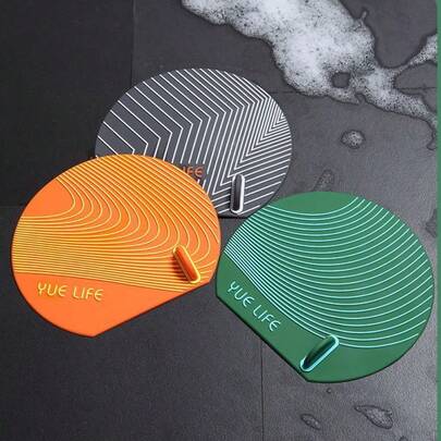 3pcs Silicone Drain Cover, Bathroom Floor Drain Stopper, Anti-Odor, Anti-Insect, Anti-Clogging, Universal Drain Protector