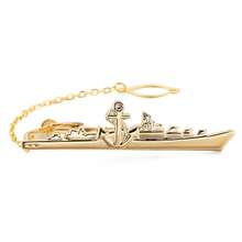 Premium Men's Tie Clip, Gold Airplane Shaped Creative Business Formal Accessory, Elegant Unisex Tie Pin - Ship - View 5