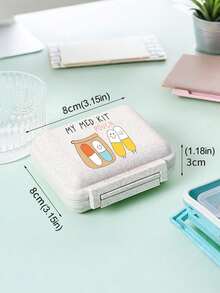 Mini 6-Compartment Portable Pill Box, Medicine Storage Box, Travel Pill Case, 6-Compartment Small Pill Box With "My Pill Bag" And Pill Pattern, Sealed Pill Storage Box, 6-Day Weekly Storage Box, First Travel Pill Storage Box, Daily Vitamin Pill Box, Pocket Pill Storage Box, Charming Storage Box, Home Essential, Travel Essential - Multicolor - View 10