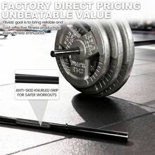 Straight Barbell Bar, Alloy Steel, 1-Inch Standard Diameter, Black Finish, Available In 5FT And 7FT - Màu đen 5FT - Xem 3