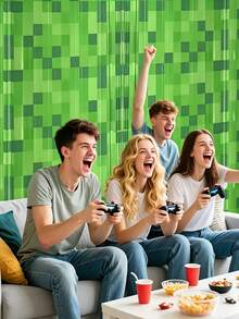 1/2 Dây ruy băng tua rua chủ đề pixel màu xanh lá cây, trang trí tiệc pixel, phông nền hoạt hình cho tiệc sinh nhật chủ đề trò chơi, hình nền trò chơi, biểu ngữ vải chủ đề trò chơi, thiết kế pixel, dây ruy băng khảm, trang trí phông nền sự kiện sinh nhật. - Xem 9