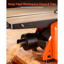 Spiral Benchtop Jointer, 8 Inch, 2 HP 8500 RPM Bench Top Wood Jointer, With 18-Blade Spiral Cutterhead, Extendable Cast Aluminum Table, Up To 1/8 In Depth, Adjustable Fence, For Woodworking DIY - 8 Inches, Spiral Blade - View 6