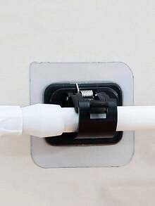 Móc treo rèm, kẹp rèm cửa sổ, giá đỡ cố định, thanh ngang, thanh rèm có thể thu gọn, móc dán, giá đỡ dán không cần khoan, kẹp. - nhiều màu - Xem 4