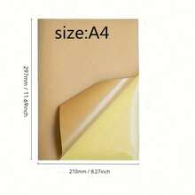 50 100 Sheets A4 Kraft Paper Light Brown Non-Adhesive Printable And Writeable, Suitable For Laser And Inkjet Printers, Matte Full Sheet Sticky Paper, Label Stickers Strong Adhesive High Quality - View 3