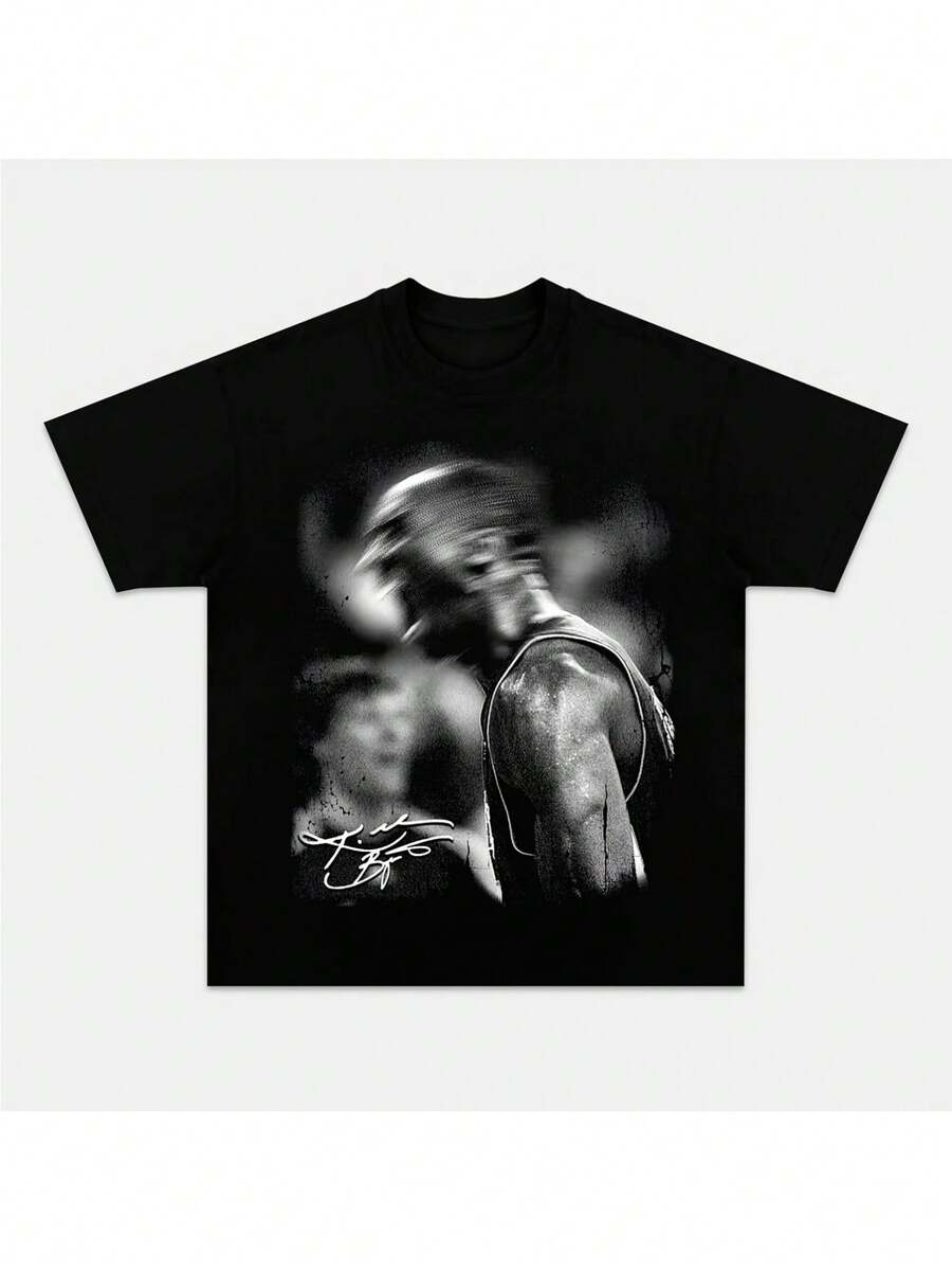 KOBE 2 Men's T-Shirt With Japan And Kobe City Motifs – Relaxed Fit, Casual T-Shirt With A Crew Neck And Short Sleeves Featuring A Kobe Print, Breathable Fabric For Streetwear And Leisurewear, Durable For Sports And Urban Fashion (Black) - màu đen - Xem 1