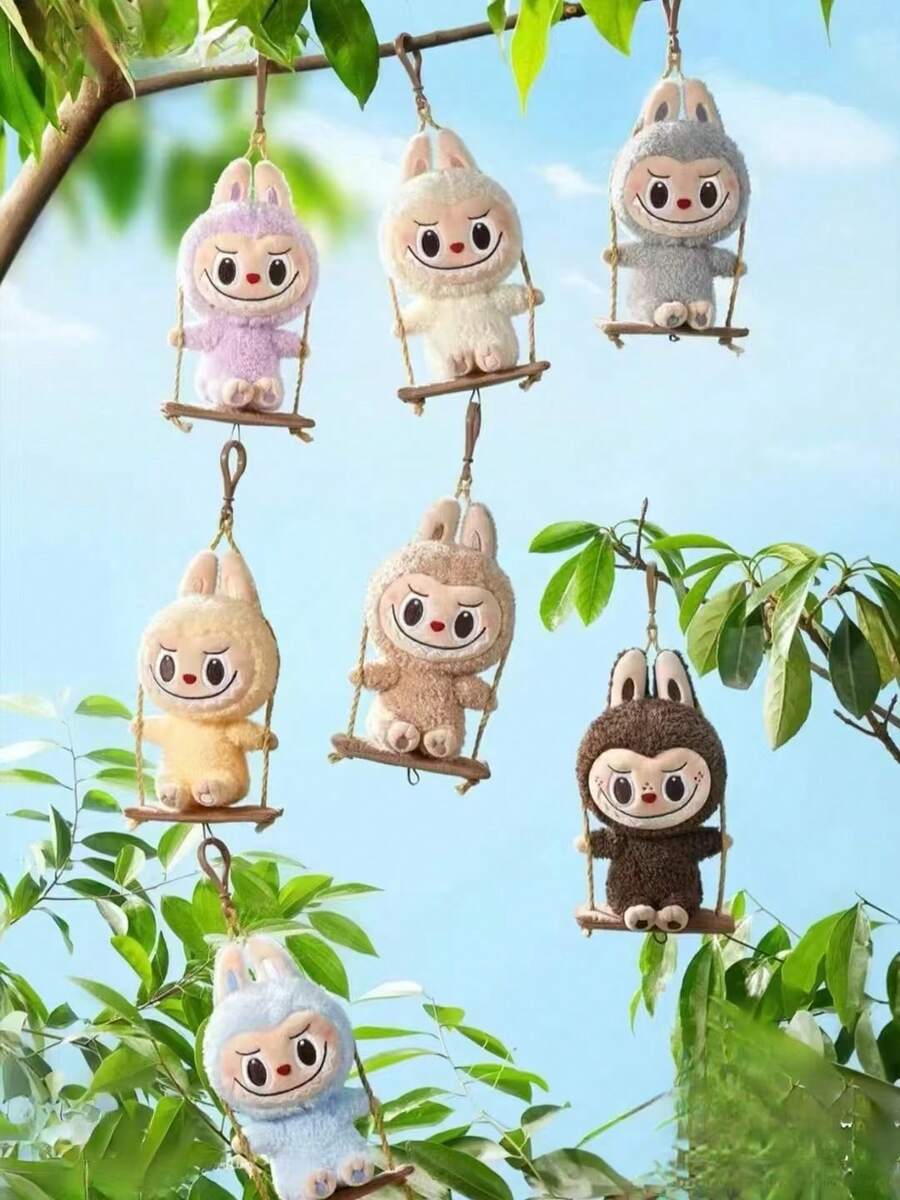 Pop Mart THE MONSTERS Timber Workshop Series Plush Pendant Blind Box  | Best Gift | Plush Toy | Collectible Vinyl | Season Festival Gift | 100% Authentic | Single Blind Box | Mystery Case | Wedding/Musical | Soft Doll - 彩色 - 查看 1