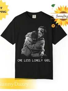 Unisex Billieeilsih Comfort Color  And  Coachella T-Shirt, Baby Bieber, One Less Lonely Girl, Biberchella, Retro Music Shirt Justin Beiber Billie Eilsih  Sabrinacarptener Vspiderman  Katseye - màu đen - Xem 7
