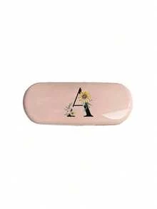 Hard Eyeglass Case With A-Z Letter & Pink Daisy Flower Print, Portable Protective Eyewear Case, Waterproof Dustproof Glasses Storage Box, Suitable For Students Daily Use, Mother's Day Gift, Fits Regular Glasses And Fashion Glasses - Multicolor - View 31