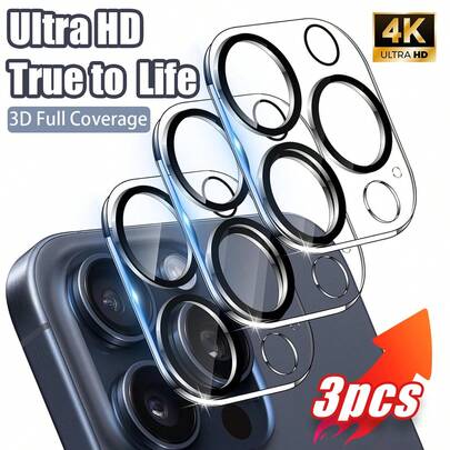 Bộ 3 miếng dán bảo vệ ống kính độ phân giải cao, được làm từ kính cường lực cao cấp, tương thích với dòng 17e/17promax/17pro/16promax/16pro/15promax/15pro/14promax/14pro/13promax/13pro/17/16/15/14/13/12/11. Miếng dán bảo vệ ống kính bằng kính cường lực chất lượng cao với độ cứng, khả năng chống trầy xước và độ bền tuyệt vời, phù hợp cho việc sử dụng, bảo quản và mang theo hàng ngày.