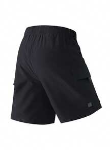 Plus Size Men's Lightweight Multi-Pocket Cargo Shorts, Casual Fashion Outdoor Sports Commute Shorts - Black - View 7