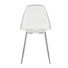 Table And Chair Set. Luxury 88cm Tempered Glass Dining Table + 4 Clear Plastic Dining Chairs. Modern And Minimalist Set Of 1 Table And 4 Chairs, Ideal For Small Dining Rooms. - Silver - View 6