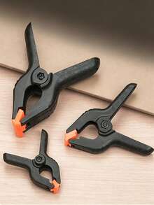 Clip de plástico de 2 pulgadas, clip pequeño para telón de fondo, pinza de resorte resistente, adecuado para manualidades, soporte de telón de fondo, carpintería, estudio de fotografía, negro - A - Ver 3