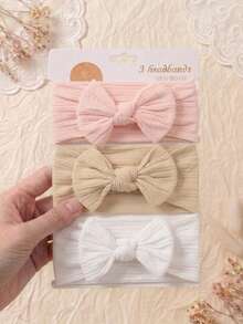 3pcs/Set Cute Butterfly Decor Baby Girl Headbands, Soft Elastic Princess Hair Accessories, Suitable For Daily Wear All Seasons, No Paper Card - Multicolor - View 9