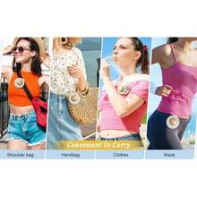 Portable Silent Mini Bladeless Electric Fan, Clip On Fan For Shirt, 3 Speeds Hands-Free Neck Fan,Suitable For Outdoor & Travel & Office, Travel Accessories, Gift - 卡片夾式 - 查看 11