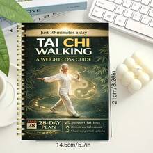 每日10分钟太极椅健身计划 - 每天练习10分钟，老年人太极步行，循序渐进的图解动作，改善平衡，克服跌倒恐惧，附纸质笔记本 - 彩色 - 查看 3